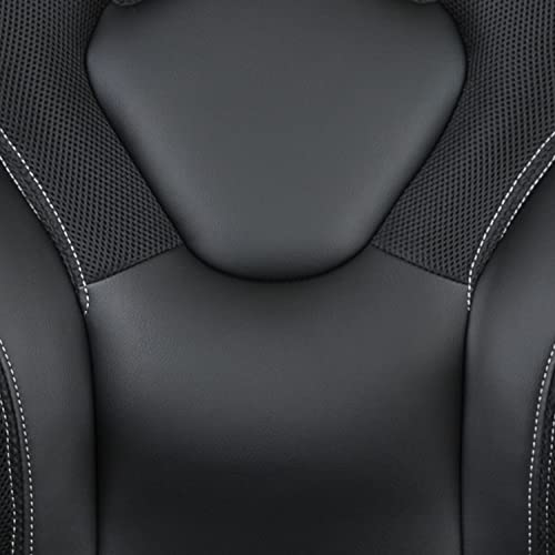 Flash Furniture X10 High-Back LeatherSoft Racing Style Gaming Chair with Flip-Up Arms, Ergonomic Padded Swivel Computer Chair, Black