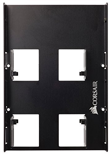 Corsair Dual SSD Mounting Bracket (3.5” Internal Drive Bay to 2.5", Easy Installation) Black