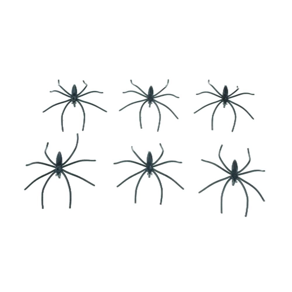 FAZHBARY 20 PCS Scary Plastic Spiders Small Fake Spider Joke Toys for Halloween Prank Props Decorations