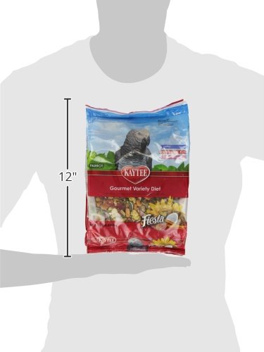 Kaytee Fiesta Parrot Food, Nutritious and Fun Blend, Supports Skin, Feather, Digestion, Brain and Heart Health, 4.5 pounds