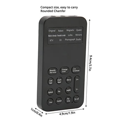 Handheld Ghostface Voice Changer Voice Changer Device, ABS Material Voice Changer with 8 Sound Effects for Phone Calling, Gaming - Black