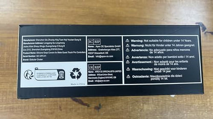 Globular Cluster Silicone Grips for Meta Quest Pro Controllers - Come with PU Leather Cushion Pad - More Comfortable (Black)