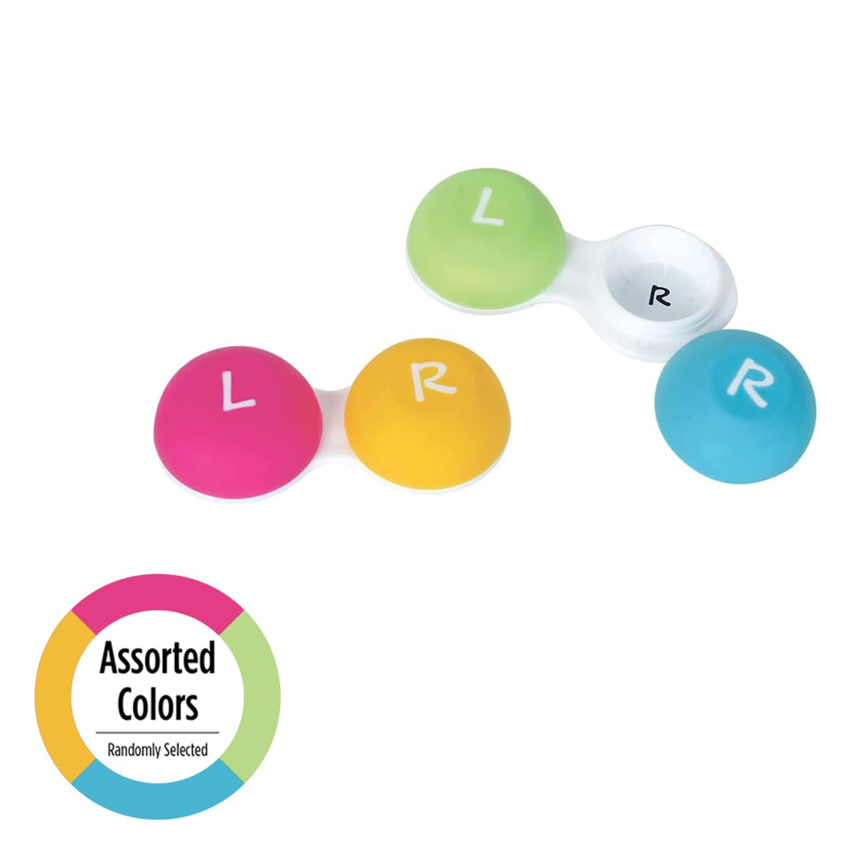 Flents Contact Lens Case, Soft Grip, 1 Count (Pack of 6), Colors May Vary