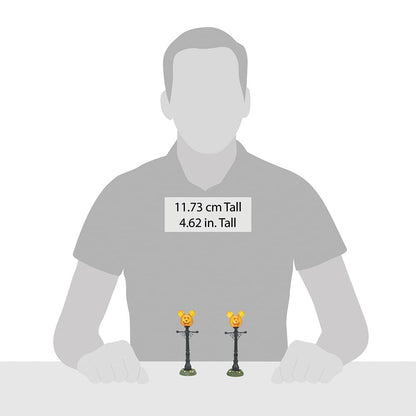 Department 56 Disney Village Halloween Accessories Pumpkintown Mickey Mouse Street Lights Lit Figurine Set, 4.625 Inch, Multicolor