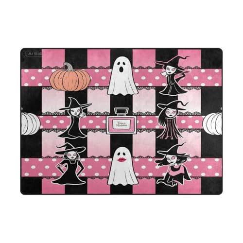 Large Rug 4x5 Comfy Carpet Living Room for High Traffic Areas in Living Room, Bedroom (4'x5' Natural)-Halloween Perfume Beauty Witch