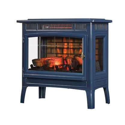 duraflame Freestanding Electric Fireplace Stove Heater with 3D Flame Effect for 1,000 Sq. Ft. Room, Navy