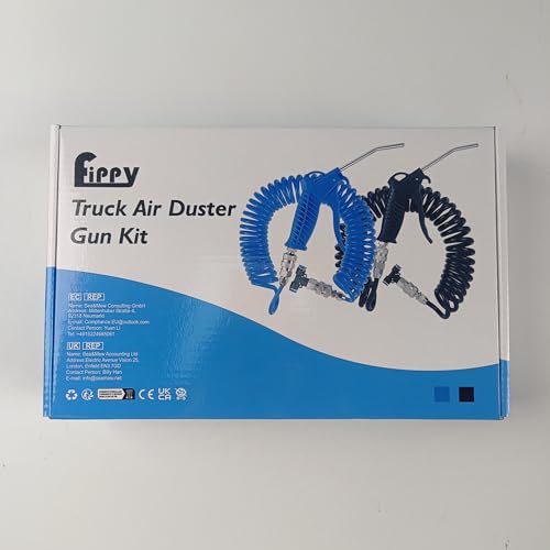 Fippy Truck Air Duster Gun with 5 Metre Recoil Air Hose, Air Seat Blow Dust Gun Heavy Duty Air Gun Cleaning Kit for Truck Semi Trailers