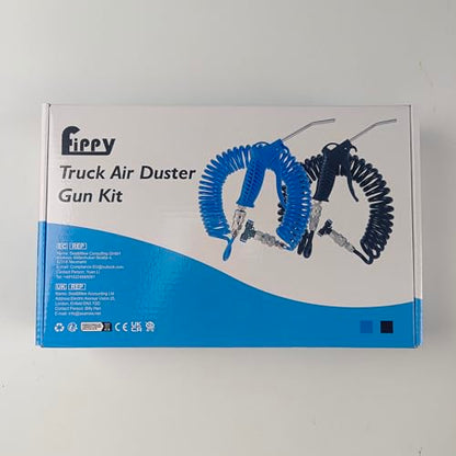 Fippy Truck Air Duster Gun with 5 Metre Recoil Air Hose, Air Seat Blow Dust Gun Heavy Duty Air Gun Cleaning Kit for Truck Semi Trailers