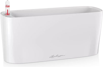 Lechuza Delta 10 Self Watering Plant Pot, White High Gloss, 30 cm