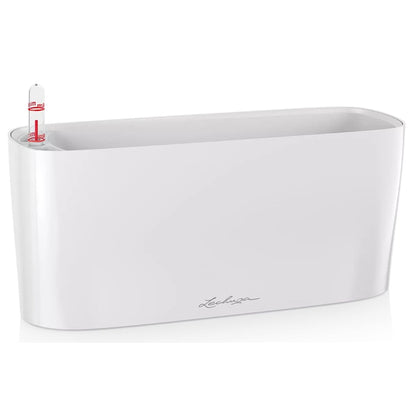 Lechuza Delta 10 Self Watering Plant Pot, White High Gloss, 30 cm