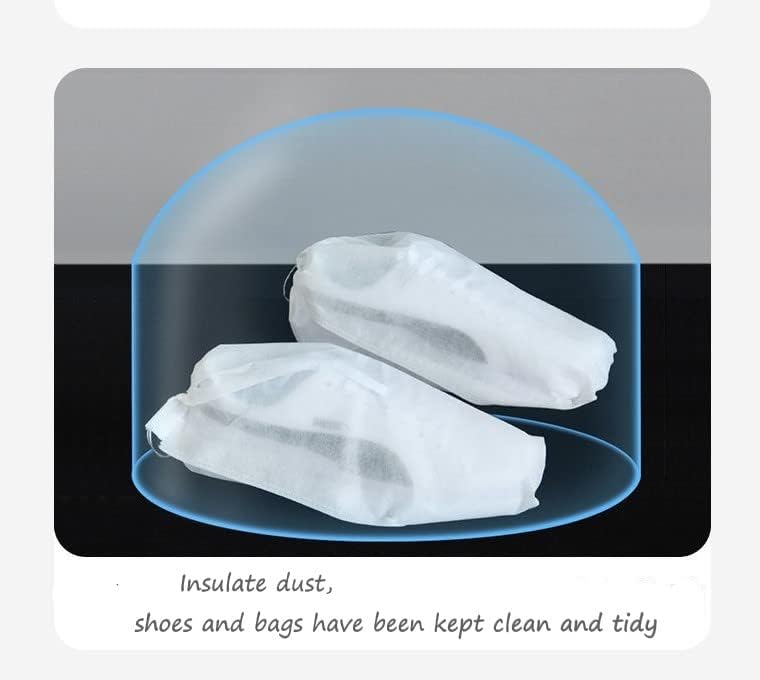 30 eco-friendly travel shoe bag storage bags, non-woven breathable dust-proof bag with rope, suitable for storing shoes and bags, isolate dust and keep shoes and bags clean and tidy. (9.8inX13.77in)