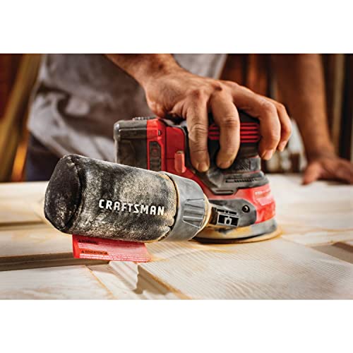 CRAFTSMAN V20 Orbital Sander, Cordless, 12,000 OPM, Bare Tool Only (CMCW220B)