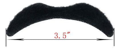 karlery Mens Short Curly Black Rocker Mustache Beard Afro Wig California Halloween Cosplay Wig Anime Costume Party Wig (Black)