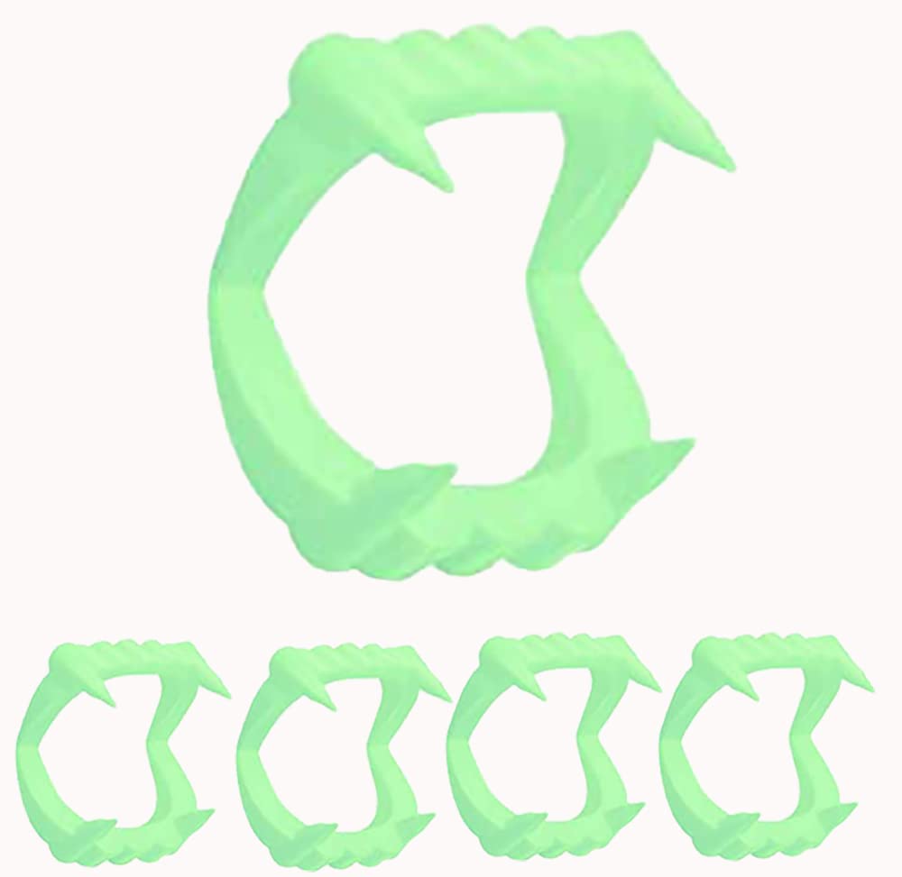 Halloween Teeth Glow in The Dark Fangs Teeth, Dress-Up, Pretend Play (24-Pack)