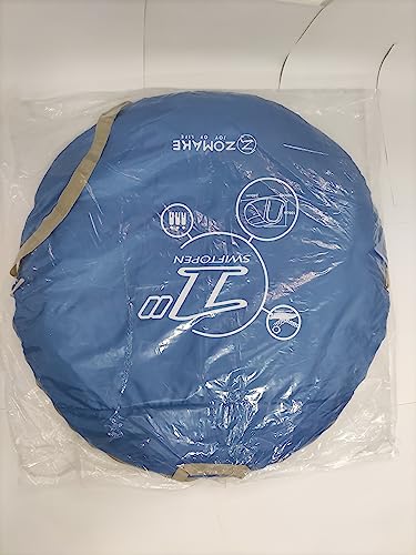 Easy Pop Up Tent 4 Person Waterproof - Pop-Up Camping Tents Automatic Tent Throw Pop Up Instant Flip Pop Tent for Camping,by ZOAMKE(Blue)
