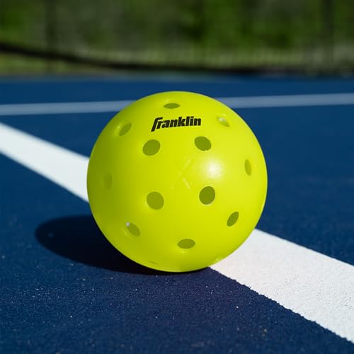 Franklin Sports Outdoor - X-40 Pickleball Balls - USA (USAPA) Approved - 12 Pack Outside - Optic Yellow - US Open Ball