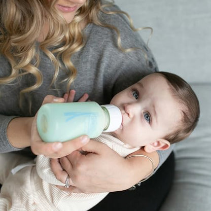 Dr. Brown's Anti-Colic Options+ Narrow Glass Baby Bottle with Level 1 Slow Flow Nipple, BPA-Free, 4 oz/120mL, 2-Pack