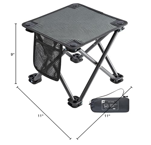 KingCamp 2 Pack Camping Stool Small Portable Folding Stool Mini Lightweight Backpacking Chair for Outdoor Camping Hiking Fishing Traveling Picnic