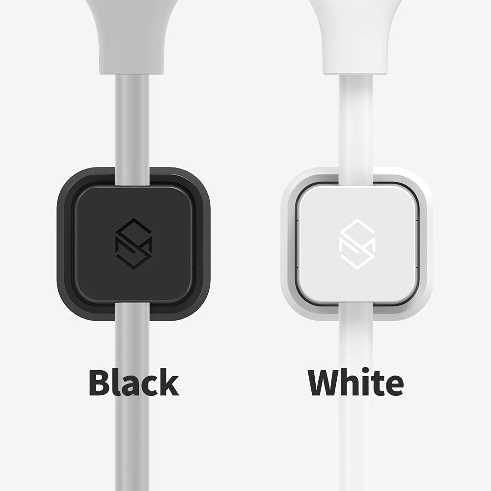 Sinjimoru Magnetic Cable Clips, Multipurpose Cable Management for Car and Office Supplies, Self Adhesive Cable Organizer Clip. Magnetic Cable Holder (Magnetic Cable Holder [3 Pack], Black)