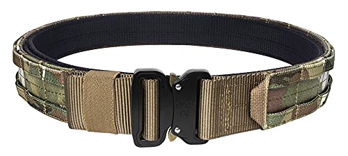 KRYDEX Quick Release Rigger MOLLE Belt 1.75 Inch Inner & Outer Tactical Heavy Duty Belt (MC, Small)