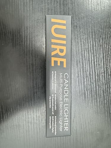 IUIRE Candle Lighters Electronic Arc Windproof Flameless USB Rechargeable Lighter (2 Pack - Black&Rose Gold)