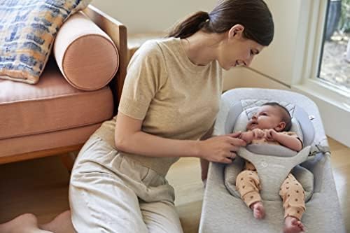 Ergobaby Evolve 3-in-1 Bouncer, Adjustable Multi Position Baby Bouncer Seat, Fits Newborn to Toddler, Light Grey