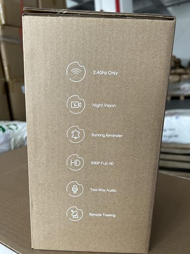 faroro Dog Camera with Treat Dispenser, 2.4G and 5G WiFi Pet Camera with Two Way Audio and 1080P Full HD Night Vision for Treat Tossing and Monitoring Your Pet Remotely