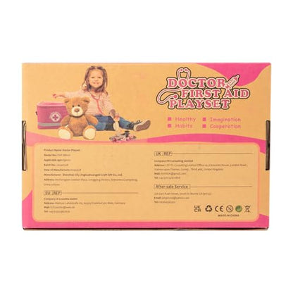 EFO SHM Doctor Kit for Kids Girls, 34 Pcs Kids Doctor Kit for Toddlers 3-5 with Medical Storage Bag & Real Stethoscope, Pretend Play Set for Boys Girls Fun Role Playing Game