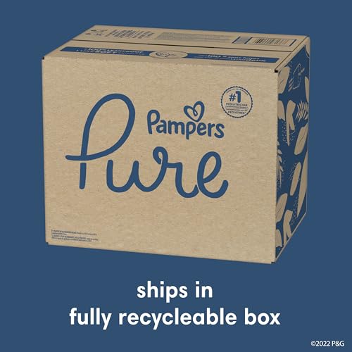 Pampers Pure Protection Baby Diapers, Size 5 (27+ lbs), 132 Count, Up to 100% Leakproof, Premium Plant-based Skin Protection, Hypoallergenic Soft Diapers