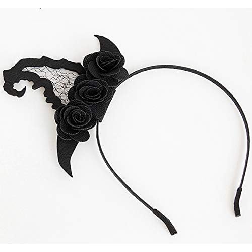 Ellzk Halloween Spider Ghost Pumpkin mini witch hat Hair Hoop Cosplay Devil Headband