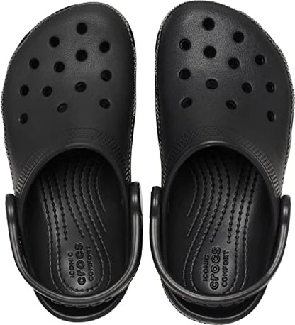 Crocs Kids Classic Clog (Little Kid/Big Kid) - Clogs for Kids - Synthetic Lining - Circulation Nubs Black 4 Big Kid M