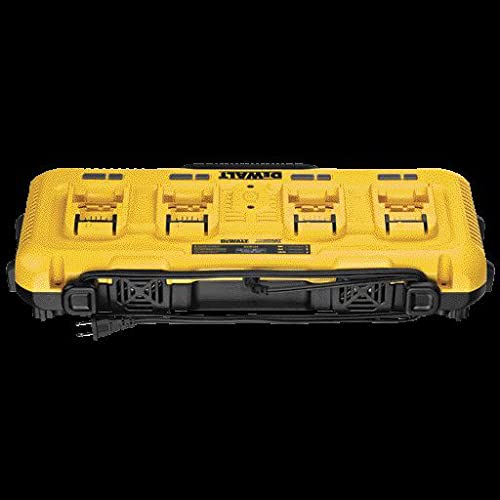 DEWALT 20V MAX* Charger, 4-Port, Rapid Charge (DCB104) , Black/Yellow