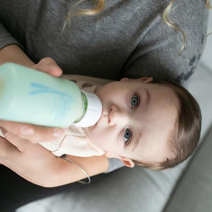 Dr. Brown's Anti-Colic Options+ Narrow Glass Baby Bottle with Level 1 Slow Flow Nipple, BPA-Free, 4 oz/120mL, 1-Pack