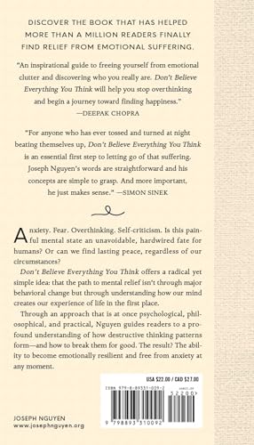 Don't Believe Everything You Think (Expanded Edition): Why Your Thinking Is The Beginning & End Of Suffering (Books By Joseph Nguyen)