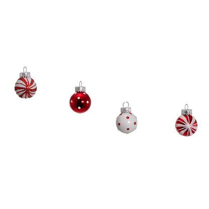 Kurt Adler GG0294 1-Inch Ornament Set, Red, White