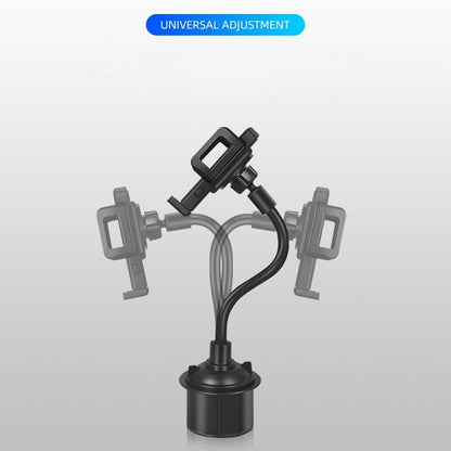 Cup Car Phone Holder for Car,Universal Adjustable Gooseneck Car Phone Holder - 360° Rotatable Dashboard Clip Mount for Smartphones 4-7.5 Inches,Black.