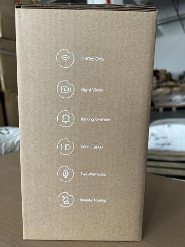 faroro Dog Camera with Treat Dispenser, 2.4G and 5G WiFi Pet Camera with Two Way Audio and 1080P Full HD Night Vision for Treat Tossing and Monitoring Your Pet Remotely