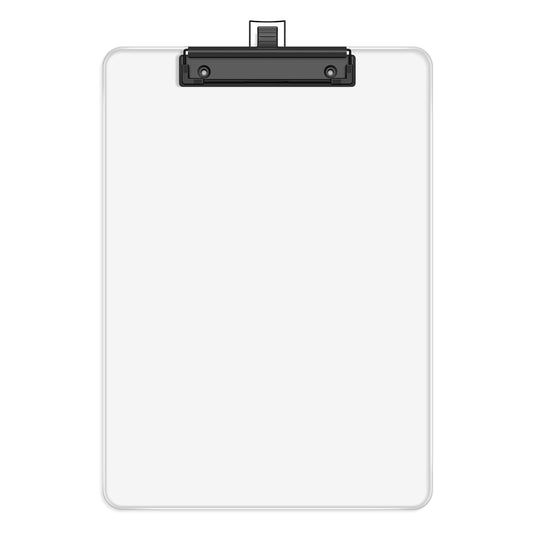 Juvealoe Clear Clipboard with Pen Holder, 8.5 x 11 Plastic Clip Boards with Black Low Profile Clip, Letter Size for Classroom, Teacher, Students, School, Office Supplies