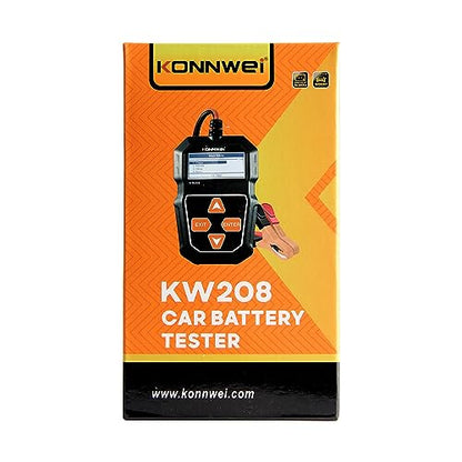 KONNWEI KW208 12V Car Battery Tester, Battery Load Tester Automotive 12V Alternator Starter Tester Digital Auto Battery Analyzer Charging Cranking System Tester for Car Truck Marine Motorcycle Boat