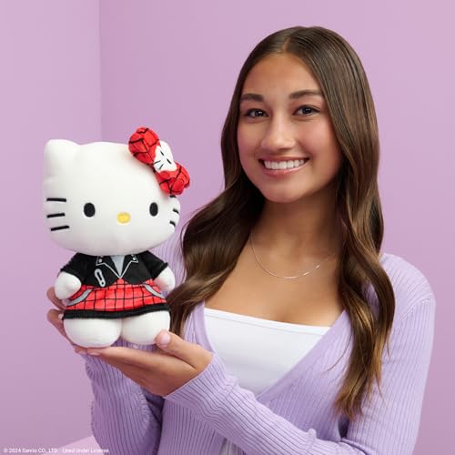 Jazwares Hello Kitty and Friends Series 2, Hello Kitty Red Punks Plush - Officially Licensed Sanrio Product from Ages 6+