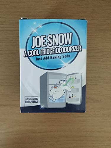 Joe Snow Fridge Baking Soda Deodorizer - Baking Soda Container | Baking Soda for Fridge and Freezer Odor Eliminator | Baking Soda Fridge Deodorizer