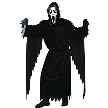 Fun World mens Adult Scream Ghost Face Costume, Black, One Size US