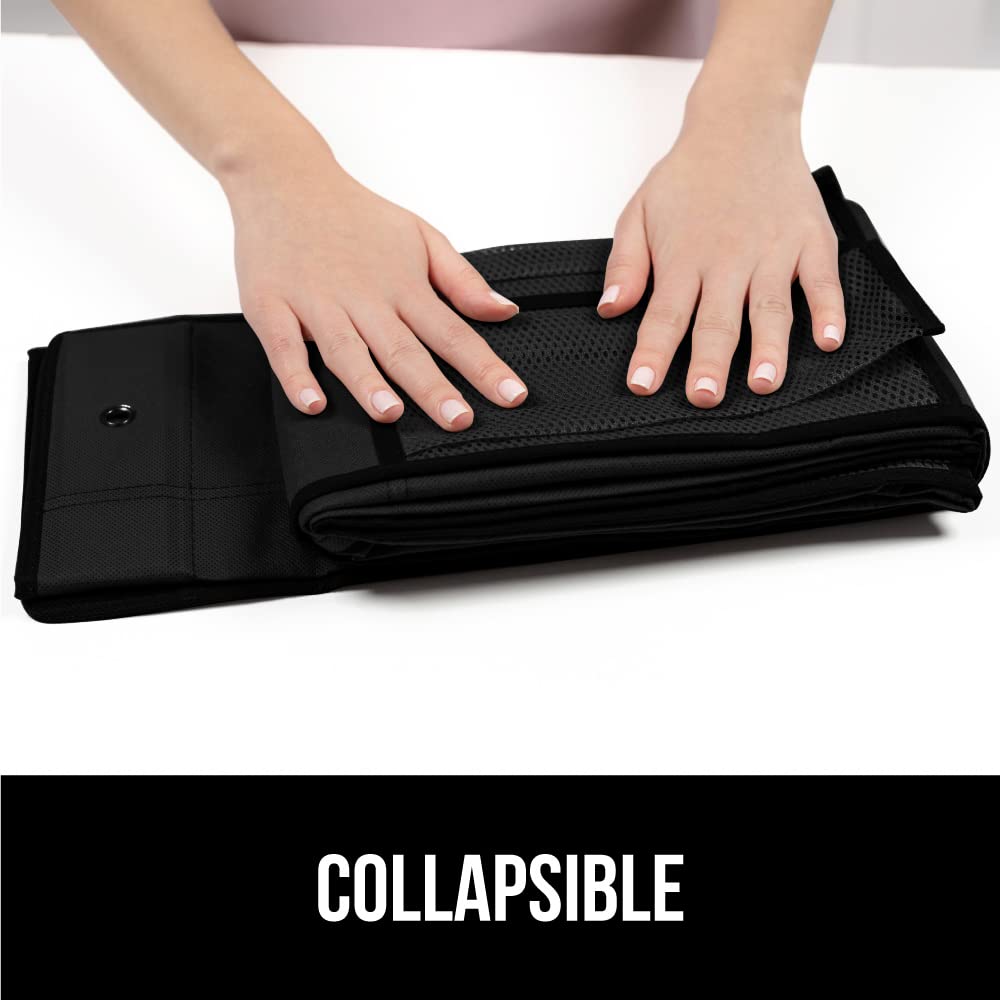 GORILLA GRIP Over the Door Shoe Organizer, 24 Large Breathable Mesh Pockets, Space Saving Hanging Storage Holder, Closet Rack Hanger Holds Up to 40 lbs, Hangs on Closets for Shoes, Accessories, Black