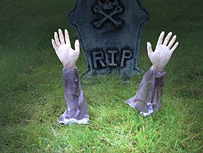 Forum Novelties Zombie Hands and Arm Lawn Stakes, 2-Pieces