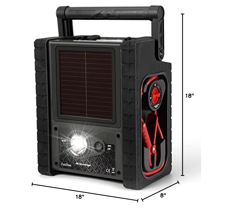 2000A Peak Car Battery Jump Starter with Air Compressor Tire Inflator, All in One Heavy Duty 12V Battery Jumper Box Car Start Booster Up to 10L Gas/8L Diesel Engines with 400W AC Inverter, LED Light