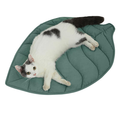30 X 20 Inch Leaf Shaped Cotton Cat Bed Pad, Warming Cat Mat, Pet Warming Pad for Cats, Warmer Mat for Feral and Indoor Cats, 2025 Enlarged and Thickened Leaf Beds