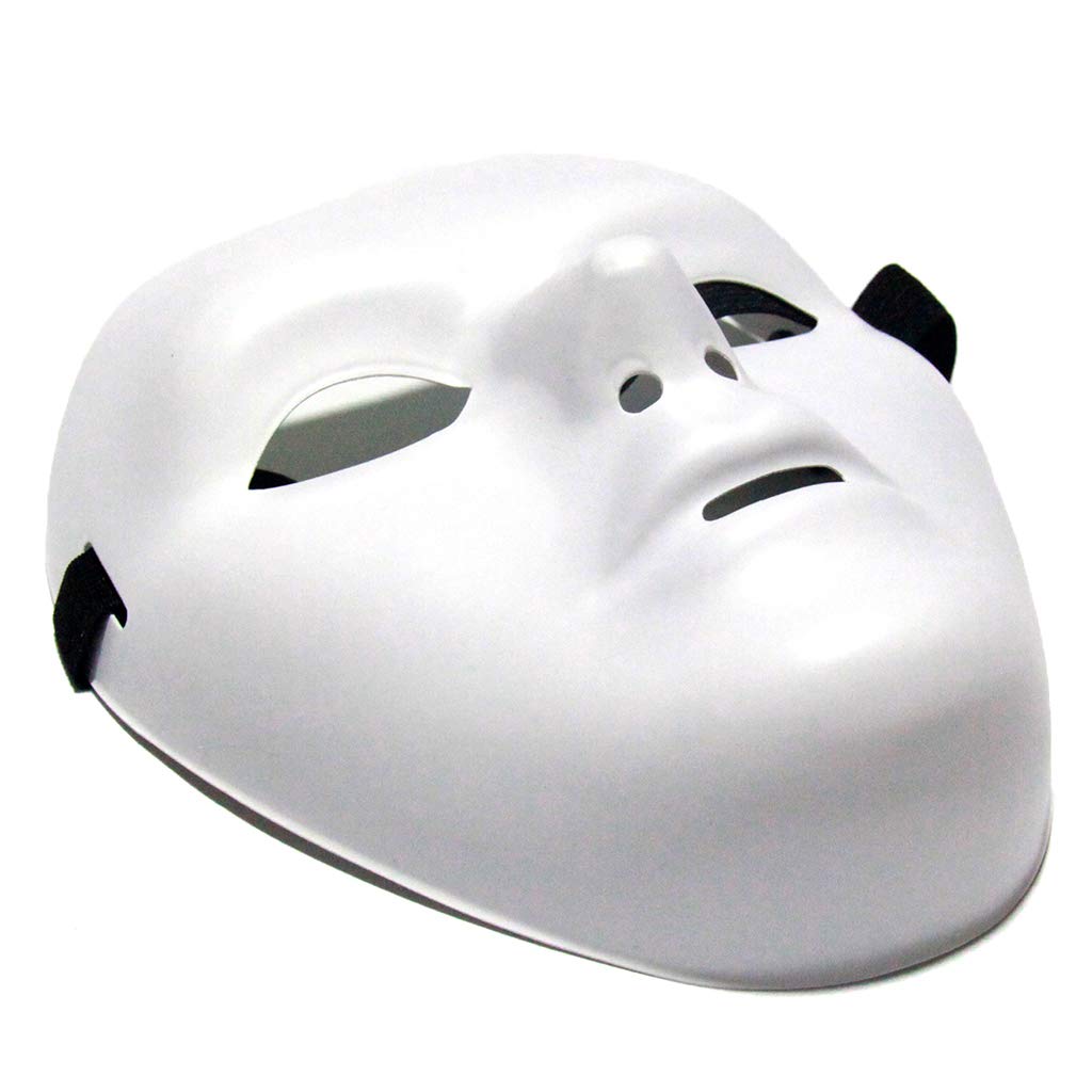 Kvvdi Male Scary White Blank Face Masks for Halloween DIY