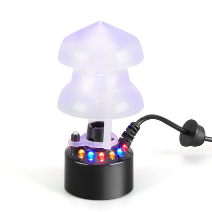 FITNATE Mist Maker, 12 LED Mister Fogger Water Fountain Pond Fog Machine Atomizer Air Humidifier, ultrasonic Mist fogger with Splash Guard, Perfect for Halloween and Other Holidays
