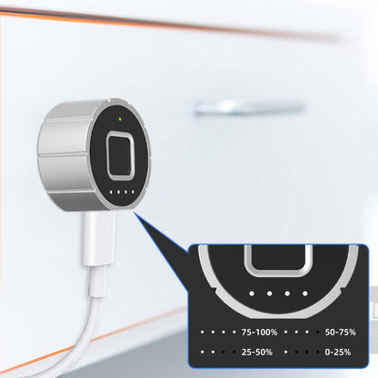 Fingerprint Drawer Lock eLinkSmart Bluetooth App Cabinet Lock 20MM (17MM) for Home Office Mailbox Keyless Furniture with 3 Sizes Tubular Cam 20 Fingerprints 1000+ App Users