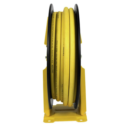 DEWALT Retractable Air Hose Reel 50ft, Wall or Truck Bed Mounted Usable for Pnuematic Air Tools for Mechanics, Garage, At Home and More: Double Arm Construction, 3/8in x 50ft Hose